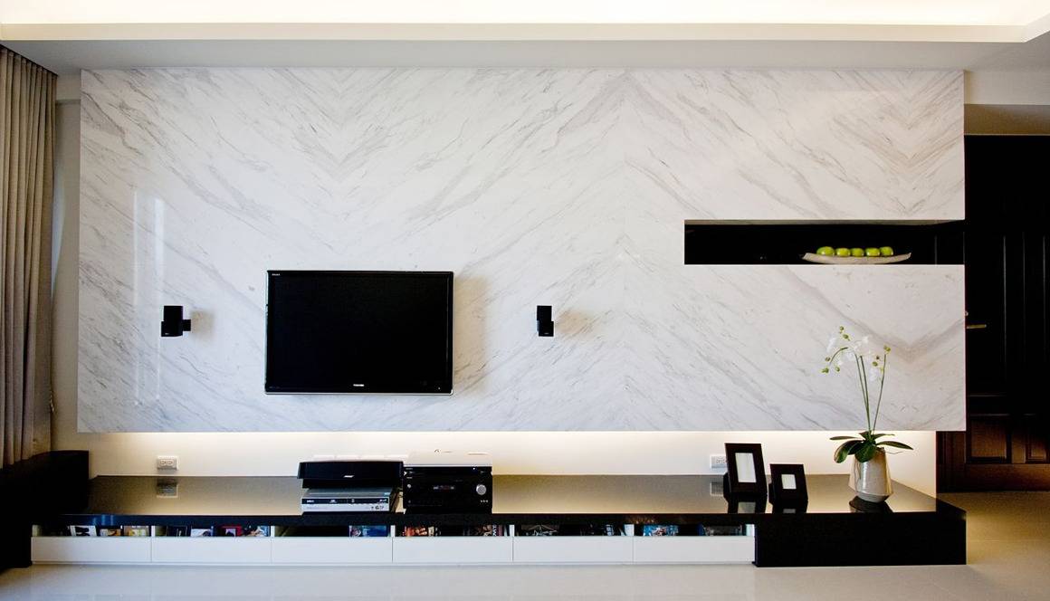 现代客厅电视背景墙设计方案