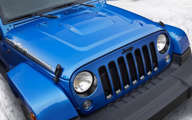 越野汽车蓝色Jeep牧马人图片