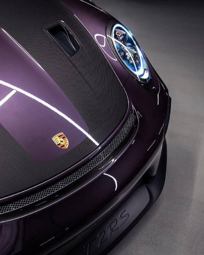 紫色的保时捷GT2 RS赛道神器