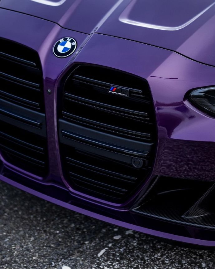 一组魅惑紫色的宝马汽车图片