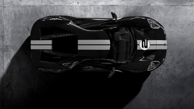 黑色纪念版福特GT66跑车高清图片