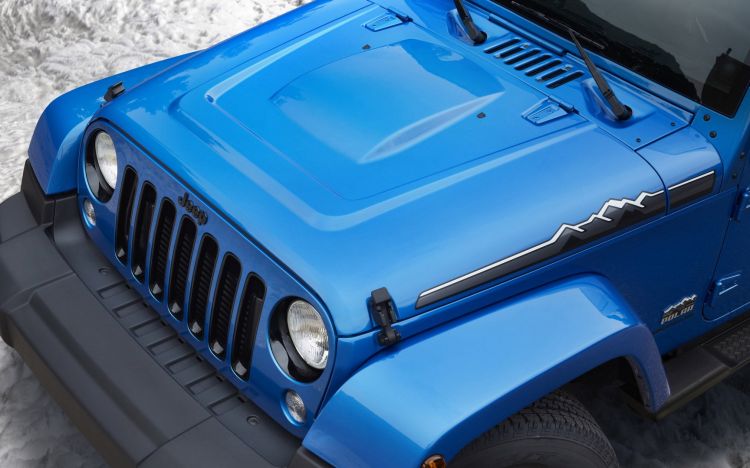 越野汽车蓝色Jeep牧马人图片