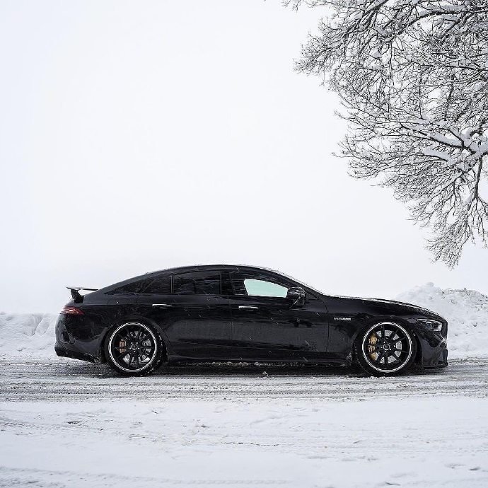 梅赛德斯奔驰GT63s，皑皑白雪中的黑豹