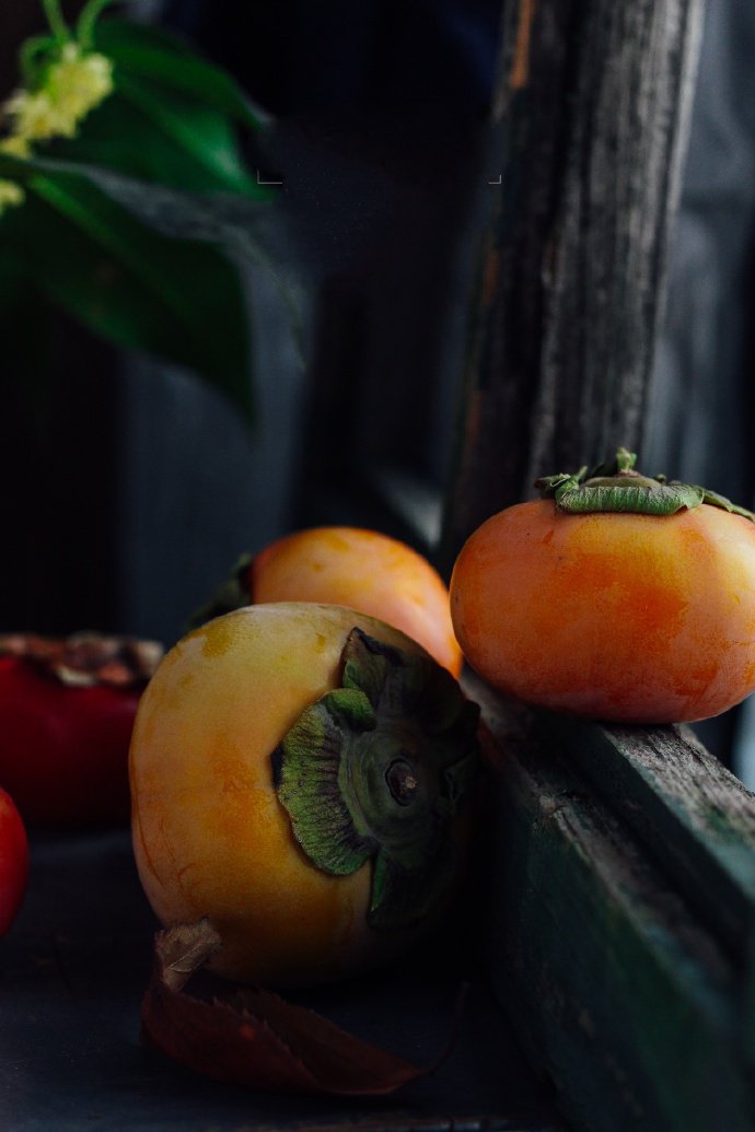 一组暖色系列的柿子图片欣赏