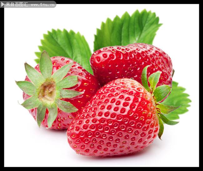 新鲜的红色草莓图片