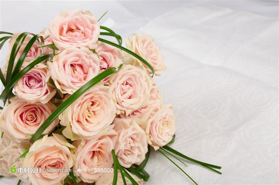 浪漫粉玫瑰花束图片素材