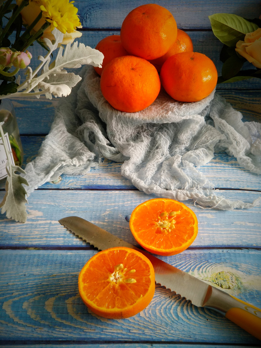 一组皮薄肉甜的柑橘图片欣赏