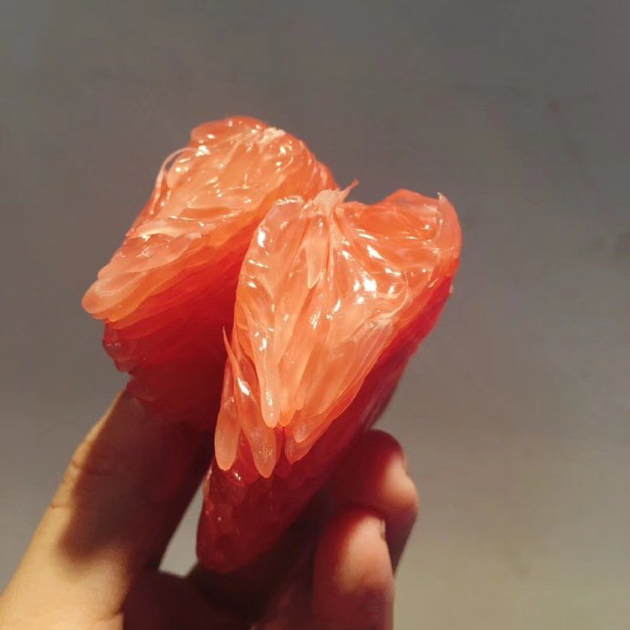 一组酸甜可口的三红柚图片