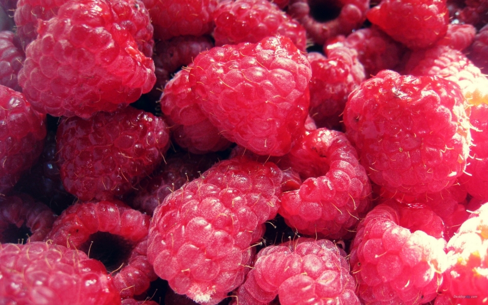 果肉丰满的红树莓小清新图片