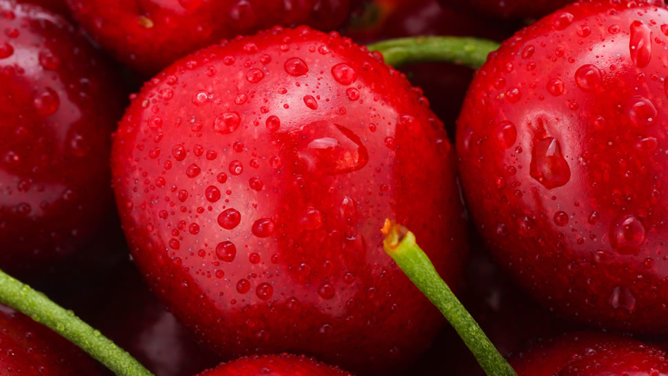 一组红红的营养丰富的樱桃图片欣赏