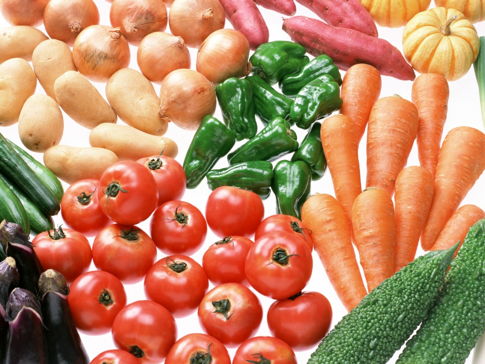 一组有营养含多种维生素的蔬菜