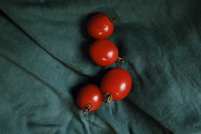 一组暗色系拍摄的番茄图片
