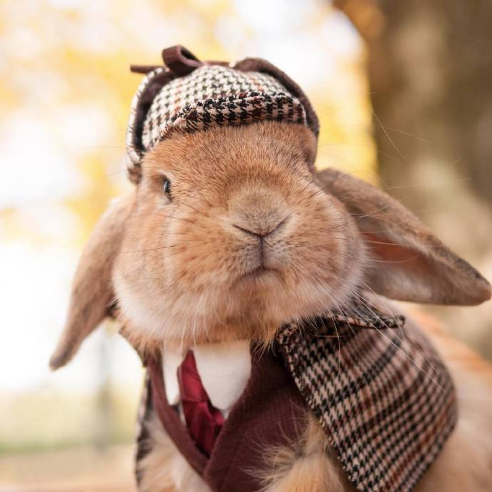 秋日里的侦探兔兔图片