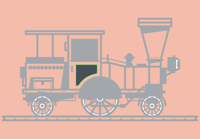 插图制作，用PS制作复古风格的火车插图