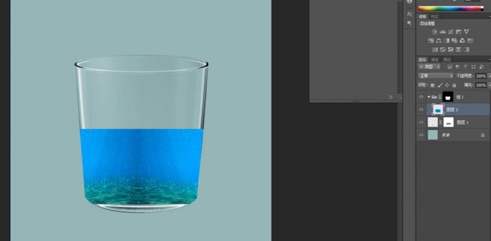 奇幻合成，制作一副奇妙的玻璃杯里的海洋世界画面