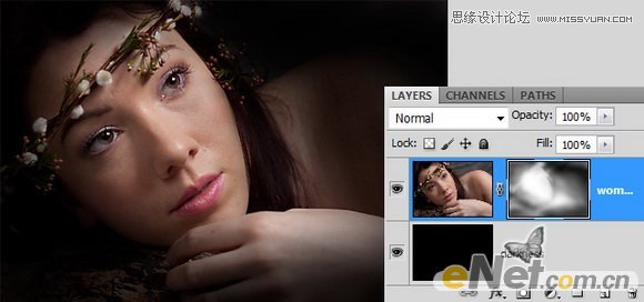 Photoshop调出美女照片梦幻光效效果图,PS教程,16xx8.com教程网
