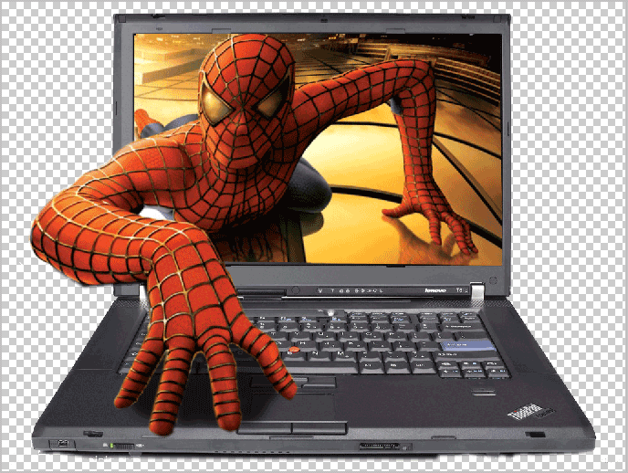 出屏效果，制作蜘蛛侠爬出电脑的出屏效果