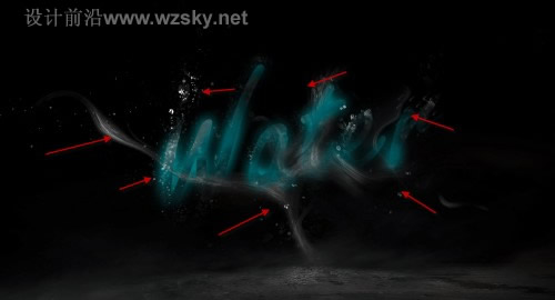 ps教程:_4 water drop 500x270 Create a Glowing Liquid Text with Water Splash Effect in Photoshop