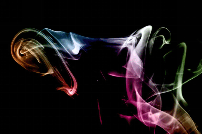 烟雾效果，用PS制作烟雾感的彩虹光线图
