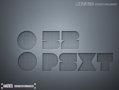 Photoshop CS6制作霸气的网格凹陷字效