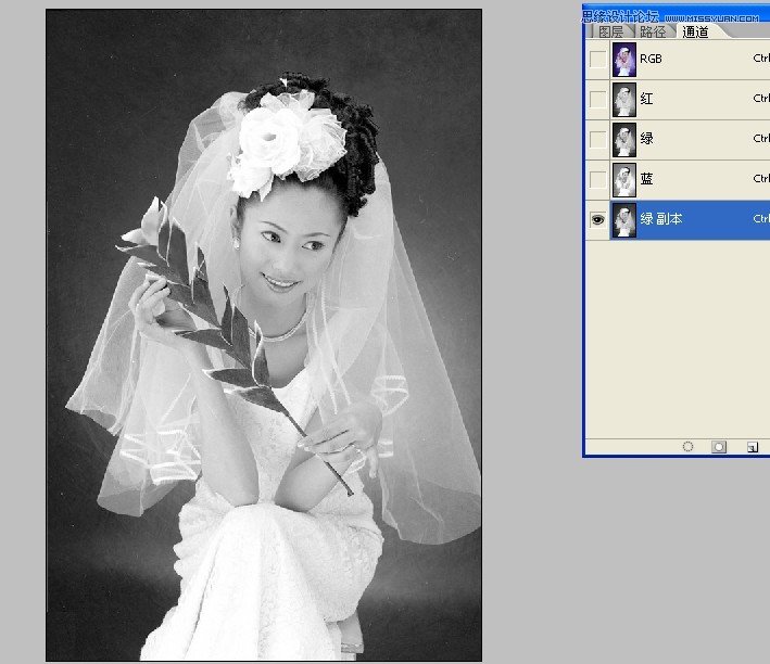 Photoshop慢方法细心抠出婚纱照,PS教程,16xx8.com教程网