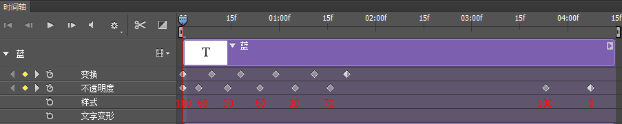 闪字教程，用时间轴制作漂亮的紫色炫彩文字