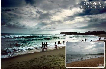 ps教程:_PhotoShop为海景照片增加景深对比效果技巧 