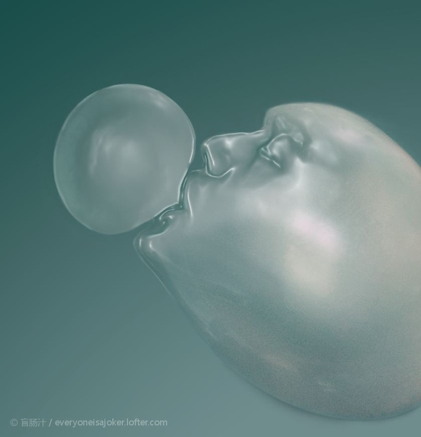 人像效果，PS结合portraiture制作脑袋瓜形状的泡泡糖