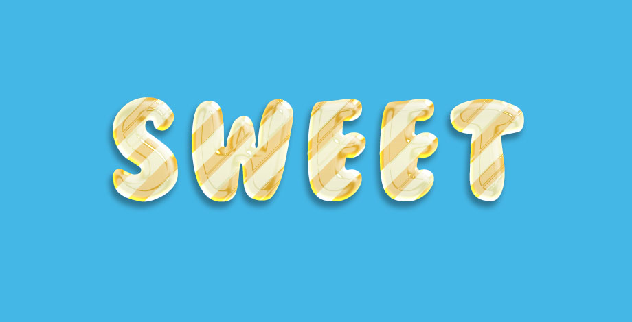 糖果字，设计可爱的糖果文字效果
