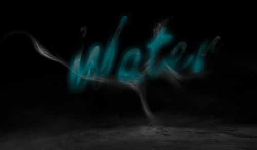 ps教程:_3 effect1 500x293 Create a Glowing Liquid Text with Water Splash Effect in Photoshop