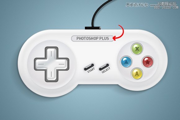 Photoshop绘制一个复古的游戏手柄,PS教程,16xx8.com教程网