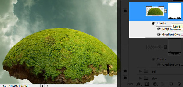 Photoshop合成教程：制作漂浮在空中的树屋
