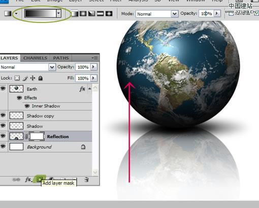 Photoshop CS4制作逼真的立体地球（图二十）
