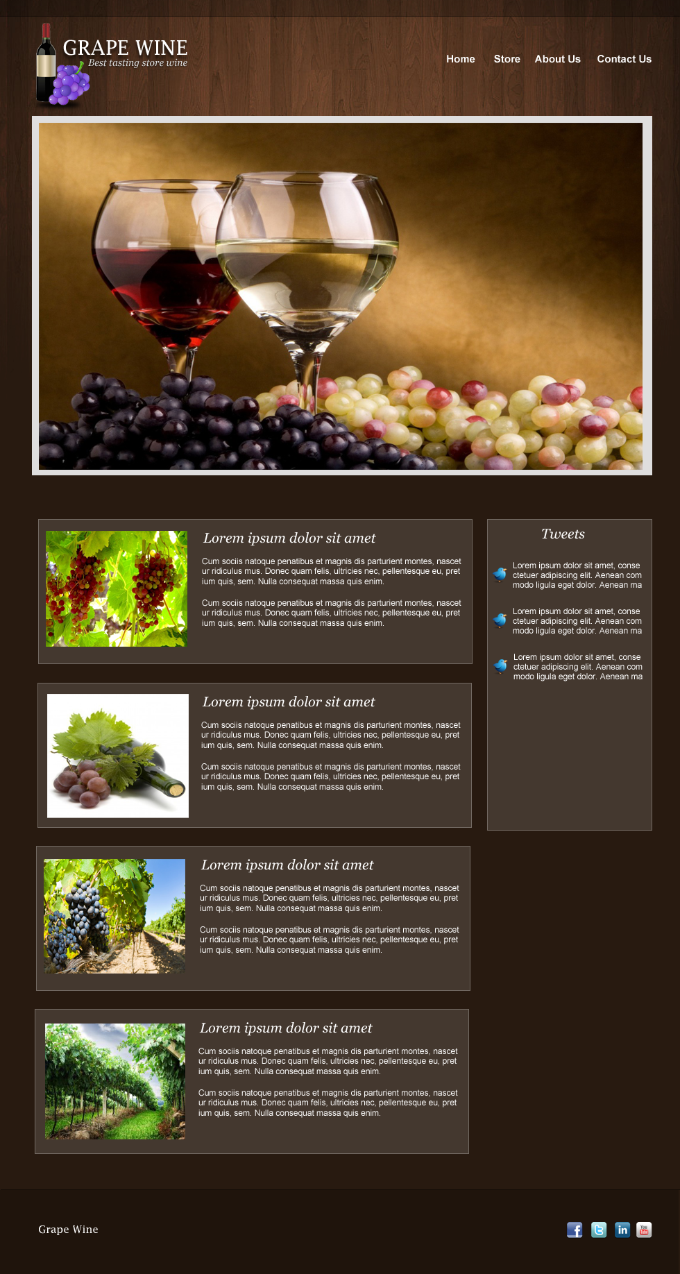 ps教程:_How to Create a Wine Design Blog Layout in Photoshop 