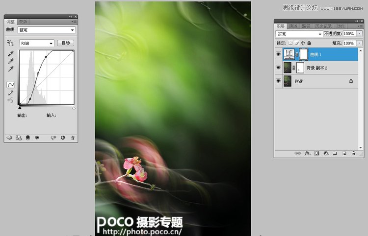 Photoshop设计绚丽的光线花枝背景效果,PS教程,16xx8.com教程网