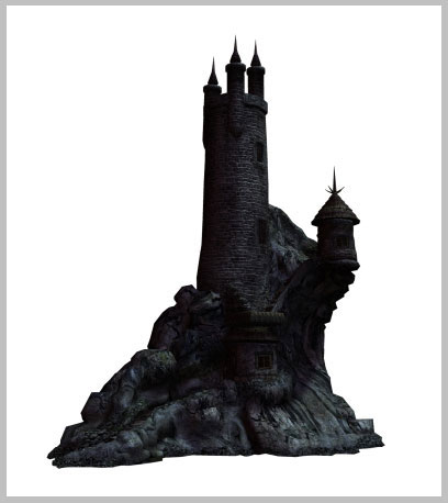 用PS合成童話故事中的黑夜恐怖城堡圖片