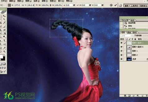 PS合成时尚中国元素的美女封面图片