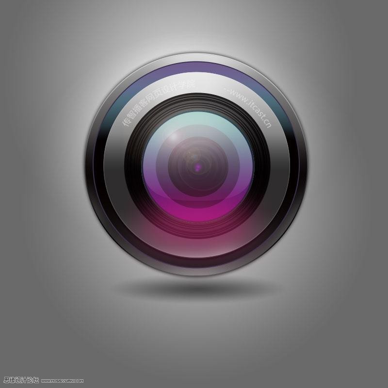 绘制质感数码相机镜头图片的PS鼠绘教程