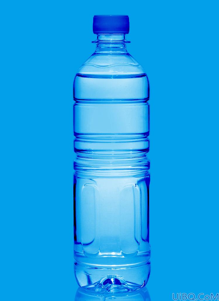 用 Photoshop快速选择工具蒙版和图层混合模式透明矿泉水瓶