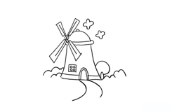 如何画大风车最简单 大风车简笔画画法