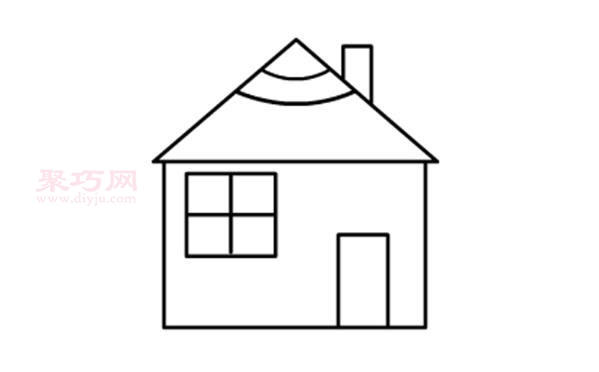 小房子画法第3步