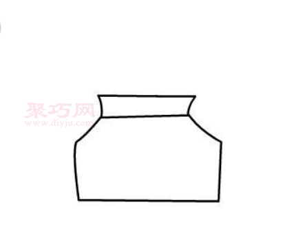 牛奶盒画法第2步