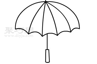如何画雨伞最简单 来看雨伞简笔画画法