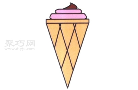 甜筒冰淇淋简笔画简笔画如何画