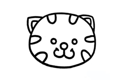 貓咪頭部畫法教程 一起來學貓咪頭部簡筆畫