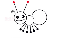 简易画小蚂蚁的步骤 画小蚂蚁的简笔画图片