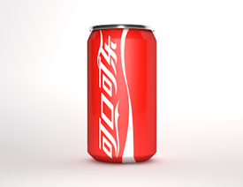 C4D制作逼真的可口可樂易拉罐模型