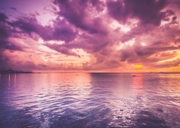 绚丽的紫色晚霞图片(14张)