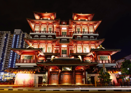 新加坡佛牙寺建筑风景图片(10张)