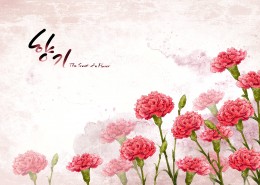 热情红色韩国花朵背景图片(10张)